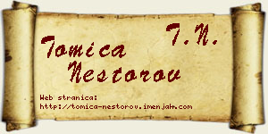 Tomica Nestorov vizit kartica
